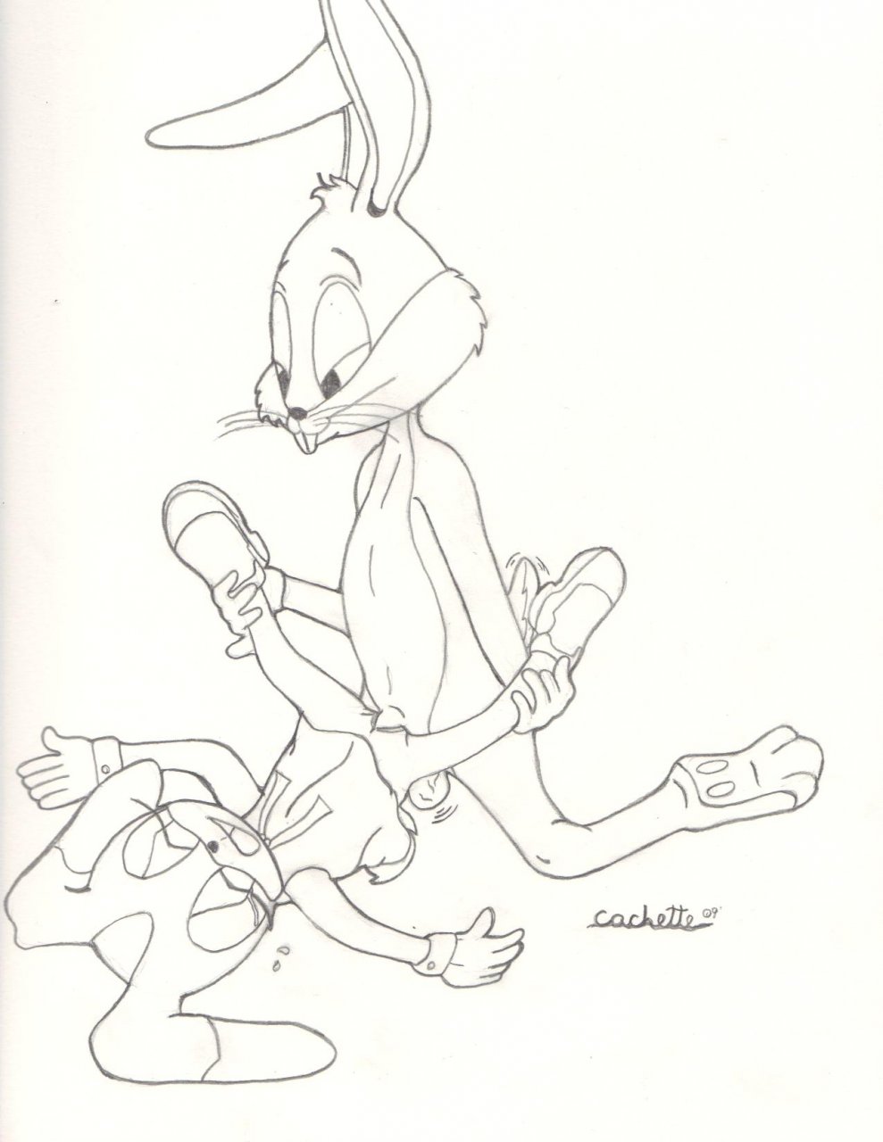 Xbooru Bugs Bunny Cachette Cream The Rabbit Crossover Looney Tunes