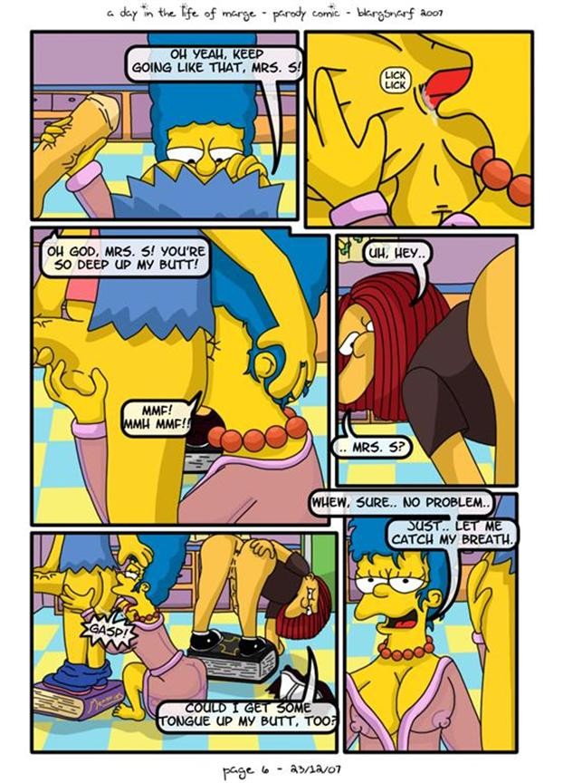 Xbooru Anilingus Blargsnarf Blargsnarf Artist Comic Dolph Starbeam Marge Simpson Nelson