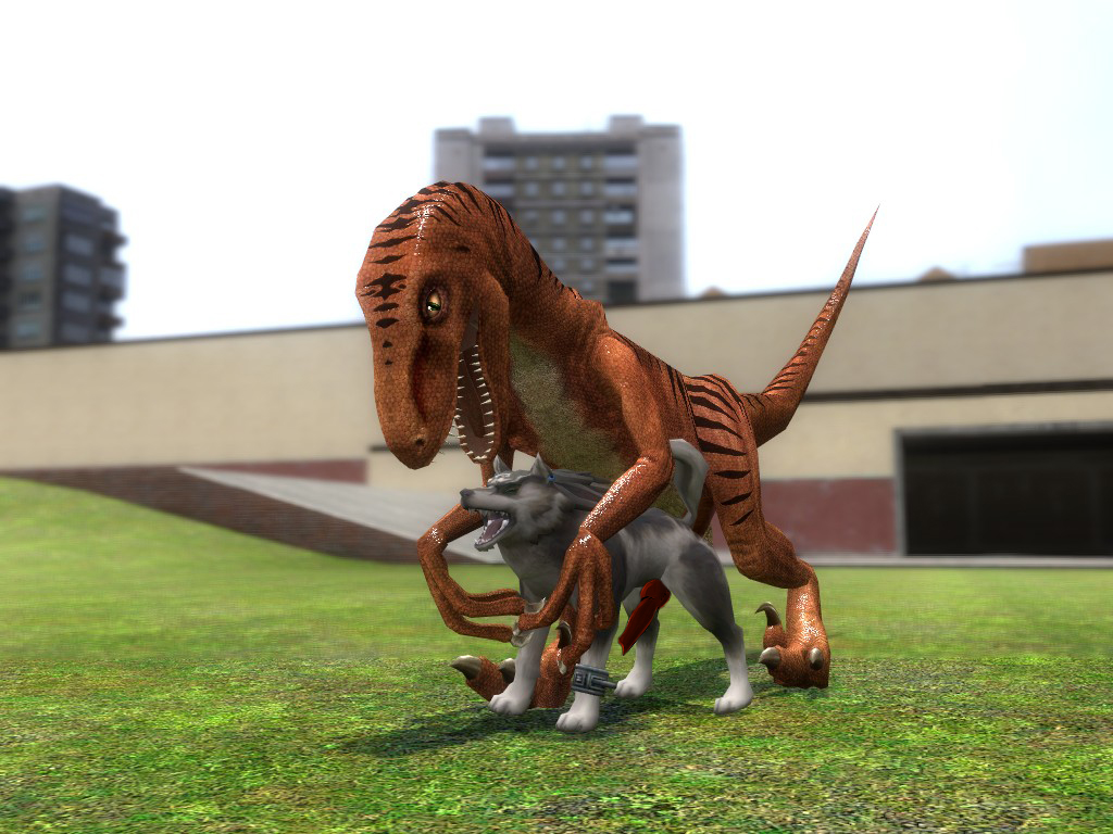 Xbooru Dinosaur Garry S Mod Gmod Raptor Wolf Link 101465