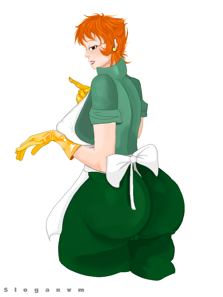 1girl ass back backpussy big big_ass big_breasts breasts breasts_bigger_than_head cameltoe cartoon_network clothed clothes dat_ass dexter's_laboratory dexter's_mom female hair lips mature_female milf red_hair sloganvm solo thick_thighs thighs