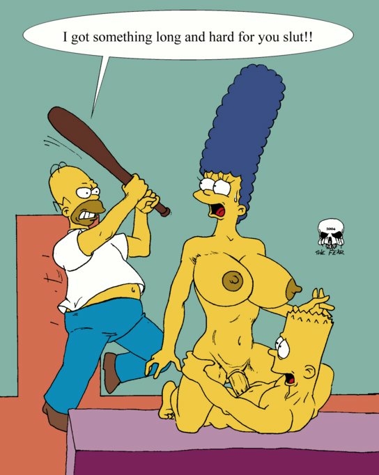 bart_simpson homer_simpson marge_simpson the_fear the_simpsons yellow_skin