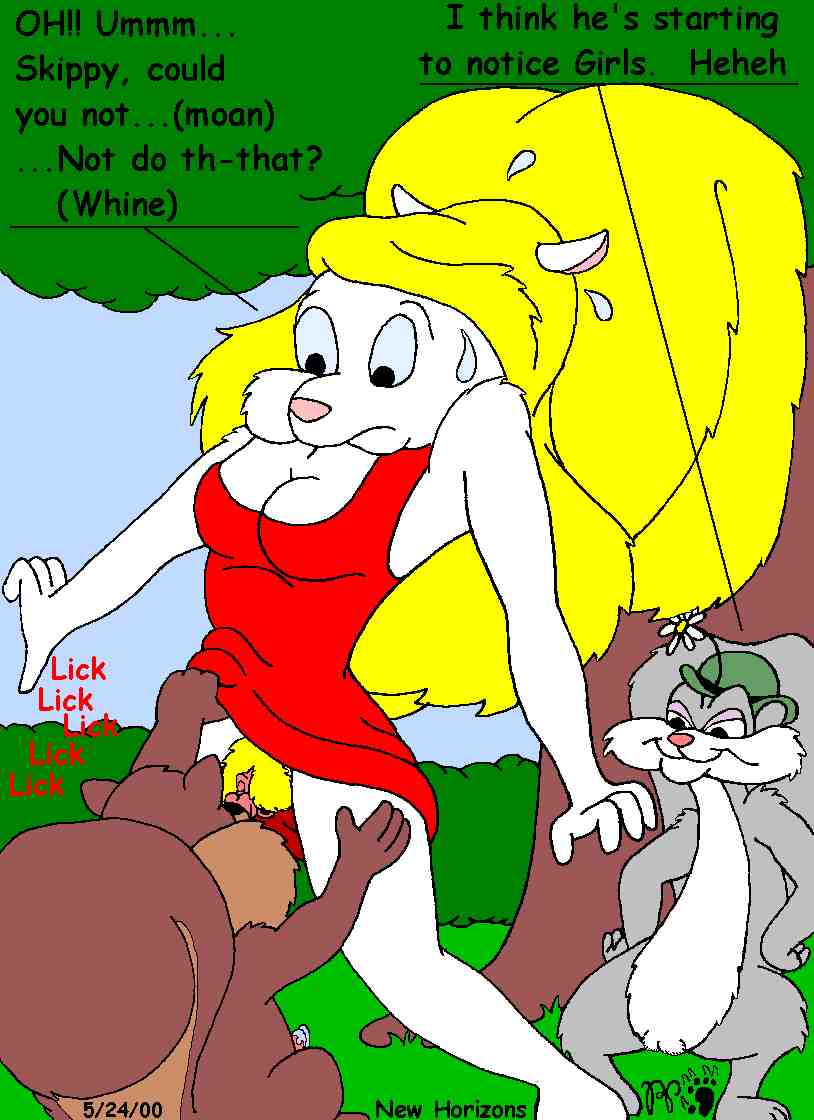 animaniacs breasts hairless_pussy kthanid kthanid_(artist) minerva_mink pussy pussylicking skippy_squirrel slappy_squirrel spread_legs