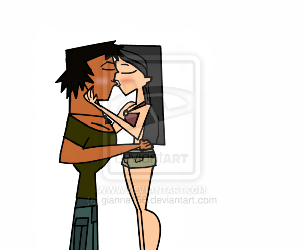 asian asian_female black_hair breasts cartoon_network heather_(tdi) hourglass_figure justin_(tdi) red_tank_top shorts tank_top thick_ass thick_legs thick_thighs total_drama_island