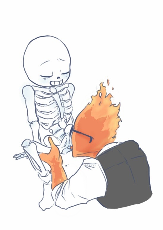 2010s 2018 animated_skeleton big_dom big_dom_small_sub bigger_dom bigger_dom_smaller_sub bottom_sans clothed/nude duo fire_elemental glasses grillby grillby_(undertale) grillsans licking pf-pro-fucker pf_pro_fucker sans sans_(undertale) skeleton small_sub small_sub_big_dom smaller_sub smaller_sub_bigger_dom uke_sans undead undertale undertale_(series) white_background