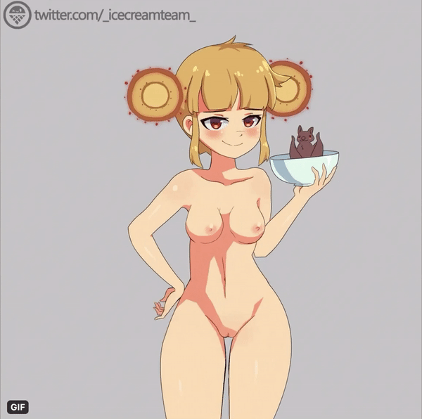 anthropomorphization ass bats bouncing_breasts bowl breasts brown_eyes brown_hair corona-chan coronavirus dancing gif gif icecreamteam large_filesize navel nipples nude pussy short_hair small_breasts smile thick_thighs thighs uncensored virus