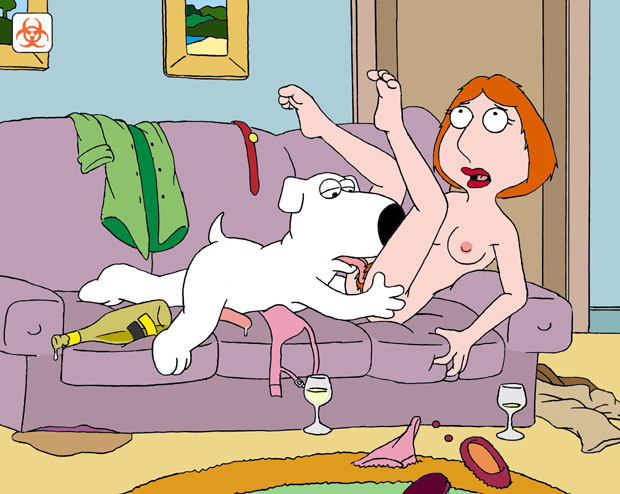 biohazard_(artist) brian_griffin curled_toes dog family_guy lois_griffin shoes_removed
