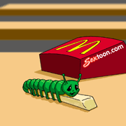 animated animated_gif antennae caterpillar food french_fries gif insect mcdonald's sextoon