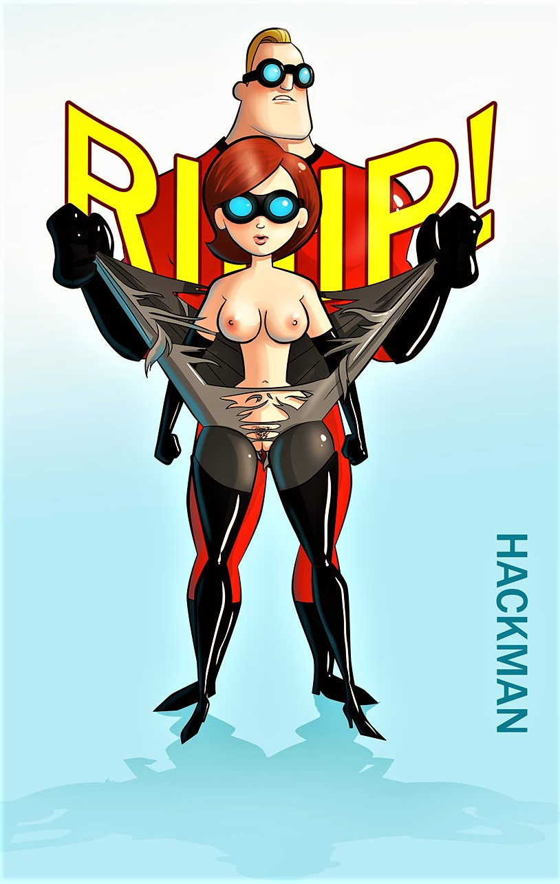 bob_parr boots breasts erect_nipples hackman23 helen_parr hypnotized shaved_pussy the_incredibles thighs torn_bodysuit torn_clothes