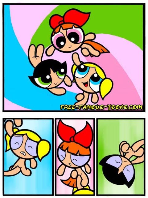 3_girls black_hair blonde_hair blossom_(ppg) blue_eyes bob_cut bubbles_(ppg) buttercup_(ppg) cartoon_network fisting green_eyes multiple_girls nude pharaohren powerpuff_girls red_eyes red_hair siblings sisters tied_hair twin_tails