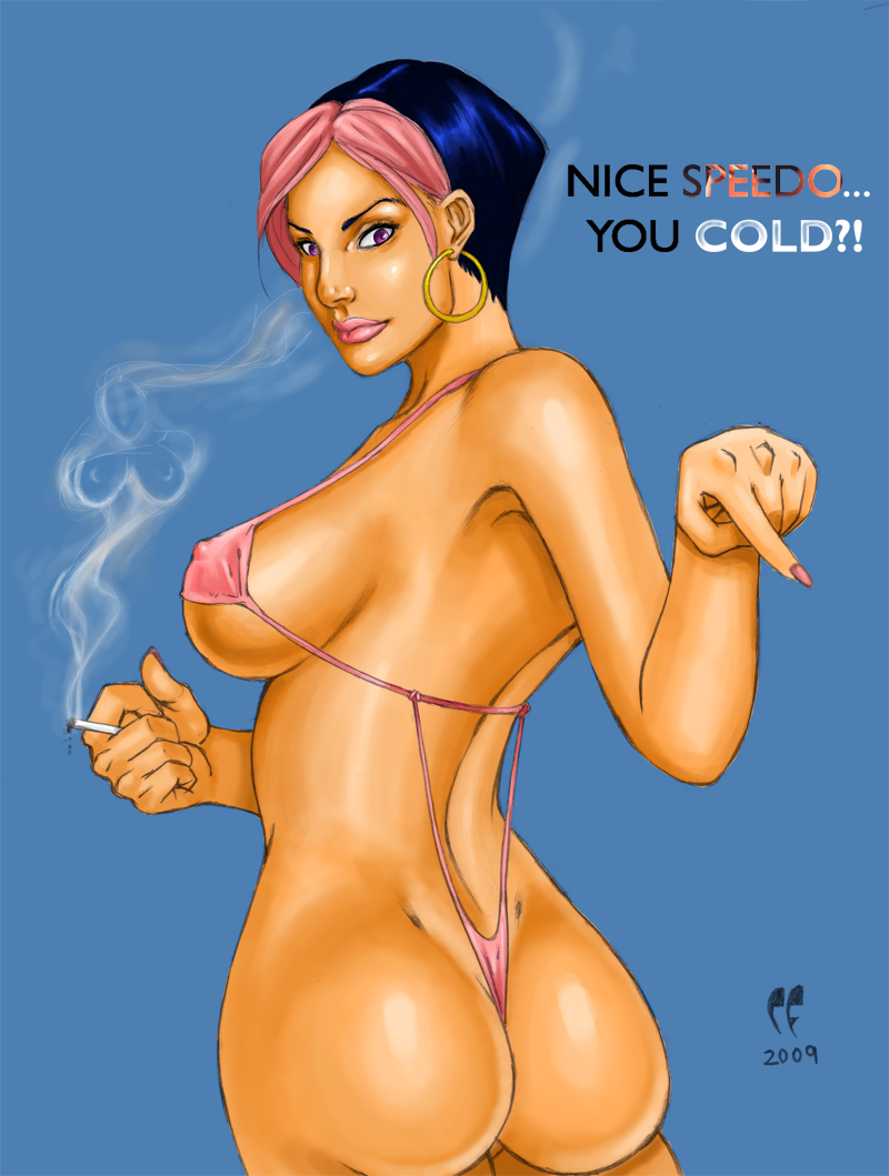 2009 ass bikini chris_foulkes cigarette erect_nipples freefall gen_13 roxy_spaulding sideboob