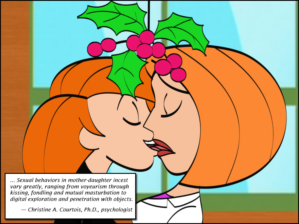 ann_possible caption col_kink incest kim_possible kimberly_ann_possible kissing mistletoe mother_&amp;_daughter mother_and_daughter yuri
