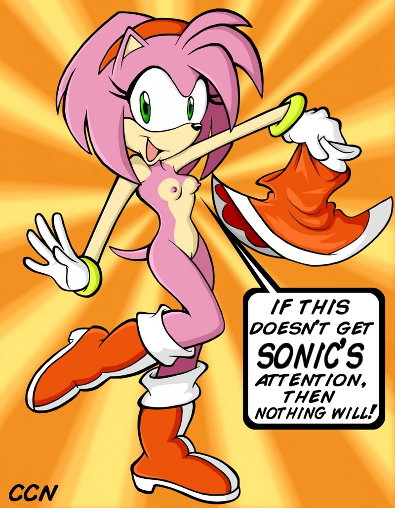 amy_rose breasts ccn chadthecartoonnut_(artist) erect_nipples hairless_pussy nipples nude pussy sega small_breasts solo sonic sonic_team text undressing