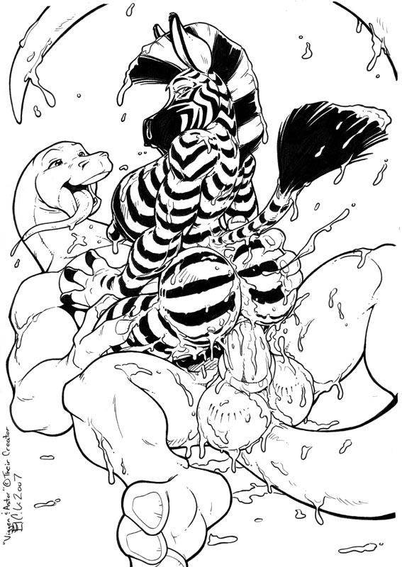 astor_(ferris_oc) big_breasts breasts cum cum_in_pussy dinosaur equine ferris_(artist) furry scalie viggen_(ferris_oc) zebra