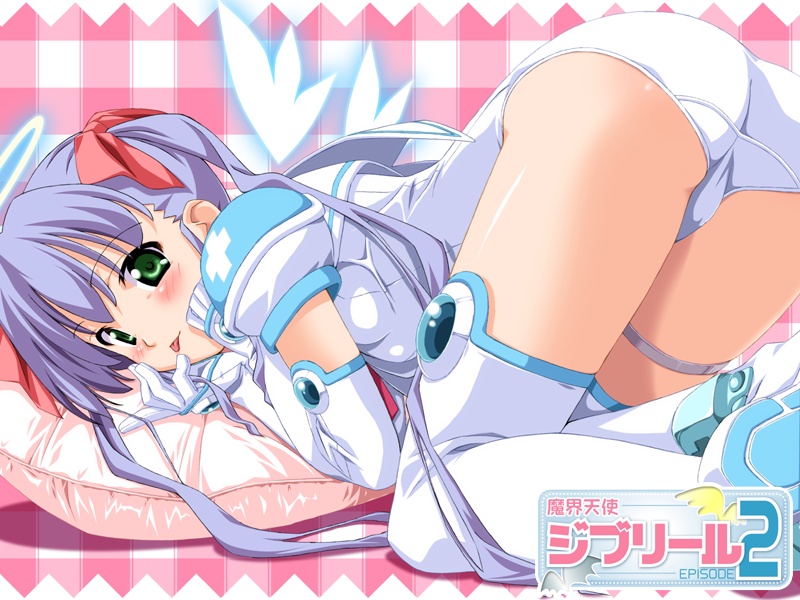16:10_aspect_ratio 1girl :p angel angel_wings armor ass bangs blue_hair blush boots border breasts clothing cross crossed_legs djibril_aries elbow_gloves female footwear gem gloves glowing glowing_wings green_eyes hair_ornament hair_ribbon halo hands_on_own_face high_resolution in_profile jinno_hikari kuuchuu_yousai legwear long_hair looking_at_viewer looking_back magical_girl makai_tenshi_djibril makai_tenshi_djibril_2 mini_wings naughty_face official_art official_wallpaper one-piece_swimsuit pantsu pillow plaid plaid_background potential_duplicate puffy_short_sleeves puffy_sleeves red_cross ribbon sailor_collar shadow shin_guards short_sleeves shoulder_pads side sidelocks sitting small_breasts small_wings solo sukumizu swimsuit swimsuit_costume tank_suit thigh_boots thighhighs thighlet tied_hair tongue tongue_out top-down_bottom-up twintails underwear very_long_hair wallpaper white_gloves white_legwear white_one-piece_swimsuit white_sukumizu white_swimsuit white_tank_suit white_thighhighs widescreen wings