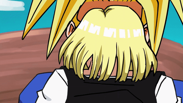 android_18 animated ass big_ass blonde_hair bouncing cowgirl_position dragon_ball dragon_ball_z future_trunks gif panties panties_aside pants penis pink_panties pinkpawg pussy testicles trunks_briefs vaginal