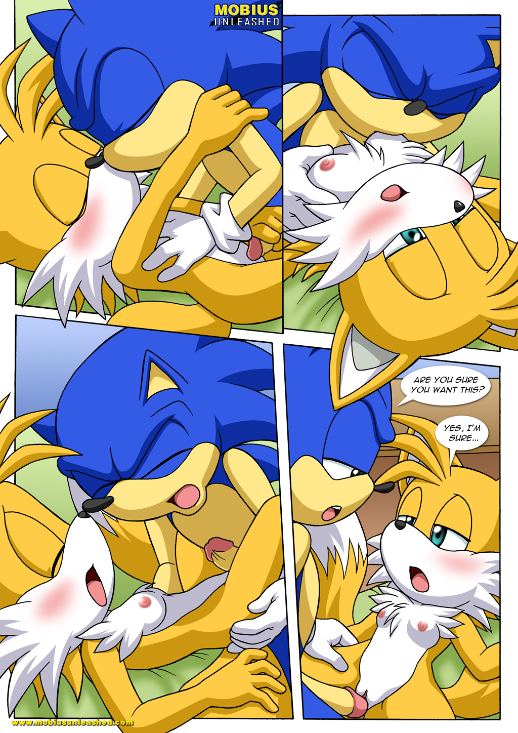 bbmbbf blush breast_sucking breasts canine closed_eyes comic female fox genderswap half-closed_eyes hedgehog hetero kissing male male/female miles_"tails"_prower millie_tailsko mobius_unleashed multiple_tails nipples palcomix penis pussy sega sex sonic_(series) sonic_*(series) sonic_the_hedgehog sonic_the_hedgehog_(series) suck tail tails_tales text vaginal