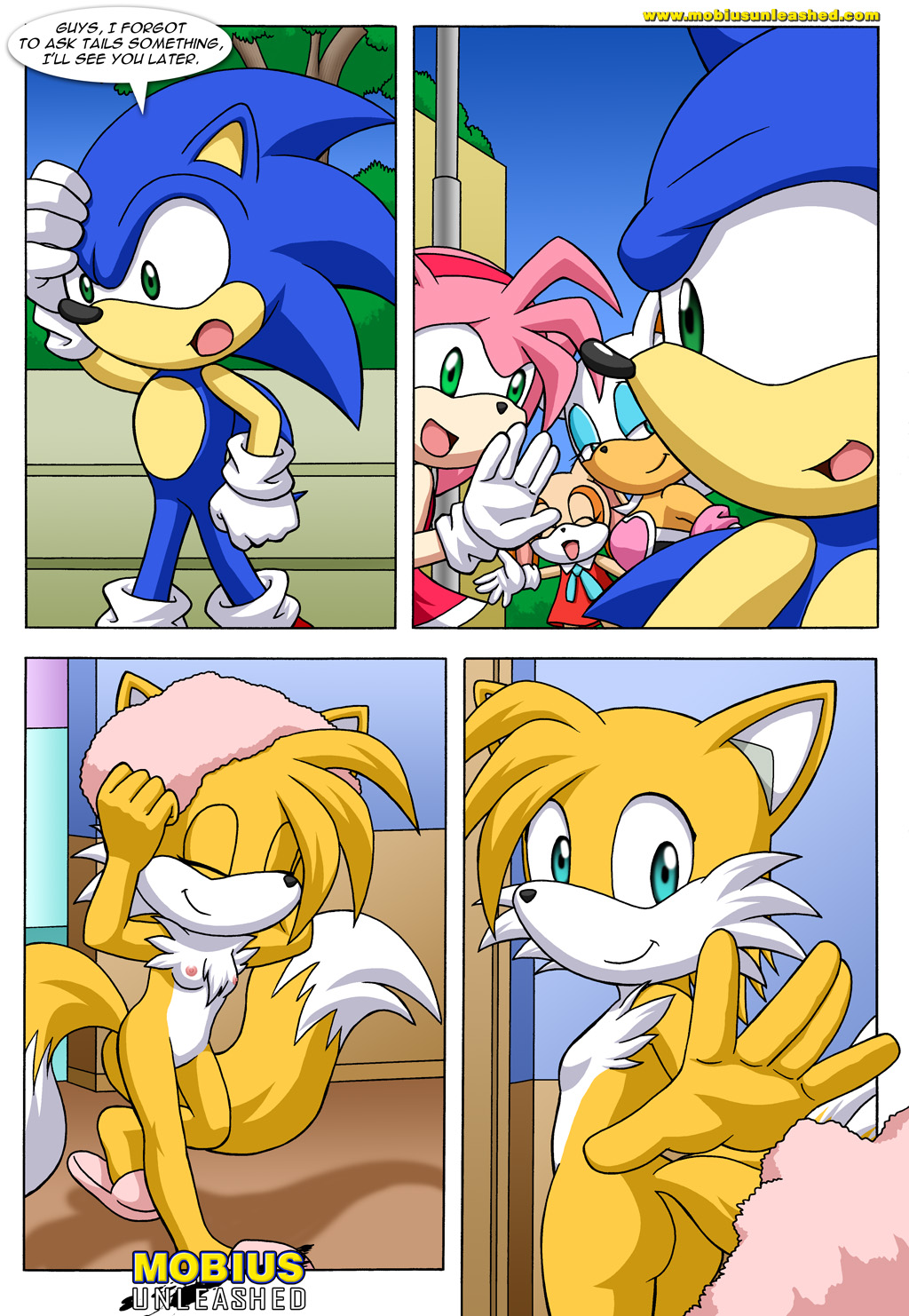 amy_rose bbmbbf breasts canine comic cream_the_rabbit female fox genderswap hedgehog male male/female miles_"tails"_prower millie_tailsko mobius_unleashed palcomix rouge_the_bat sega sonic_(series) sonic_*(series) sonic_the_hedgehog sonic_the_hedgehog_(series) tail tails_tales text
