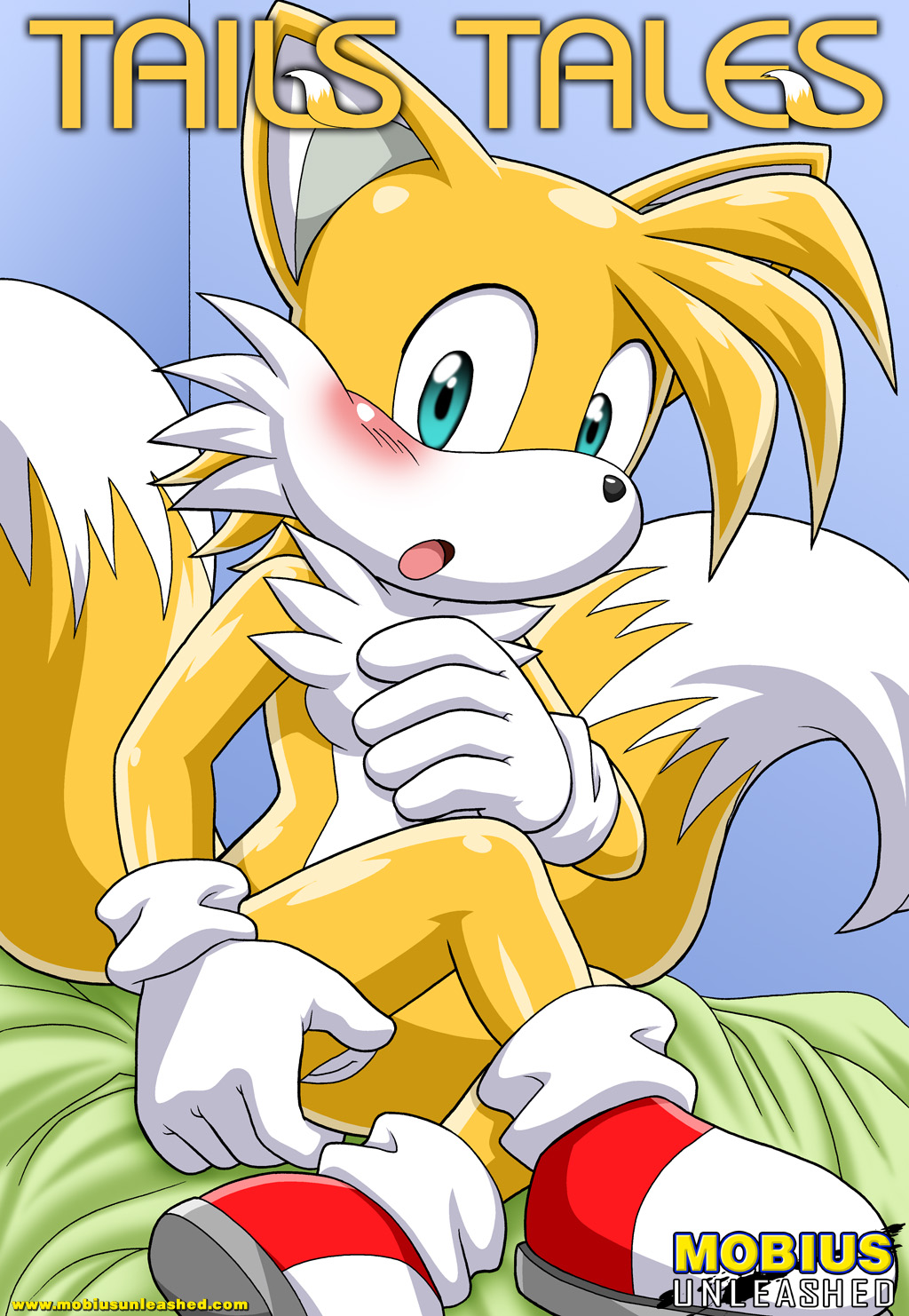 bbmbbf blush canine comic cover cover_page fox genderswap male miles_"tails"_prower millie_tailsko mobius_unleashed palcomix pussy sega solo sonic sonic_(series) sonic_*(series) sonic_the_hedgehog_(series) tail tails_tales text