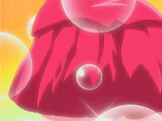 1girl akahori akahori_gedou_hour akahori_gedou_hour_rabuge animated animated_gif big_breasts bounce bouncing_breasts breasts cap gif huge_breasts large_breasts lowres salute screencap solo