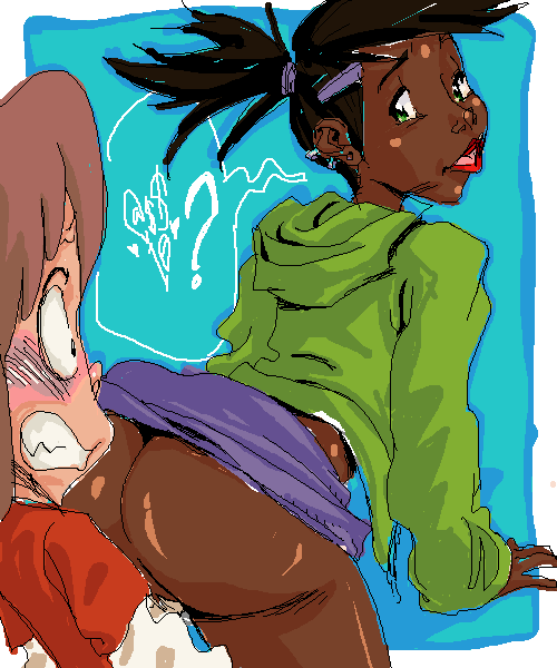 @$$ ass big_ass blush cartoon_network dark-skinned_female dark_skin doggy_position erection foster's_home_for_imaginary_friends frankie_foster franqui_foster from_behind horny interracial lipstick mac_(fhfif) no_panties penis pennicandies pussy uncensored upskirt vaginal