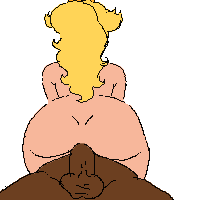 anal animated animated_gif ass blonde blonde_hair crown dark-skinned_male dark_penis dark_skin gif girl_on_top hair interracial jungle_fever lowres nude penis princess_peach riding sex straddle super_mario super_mario_bros. testicles uncensored