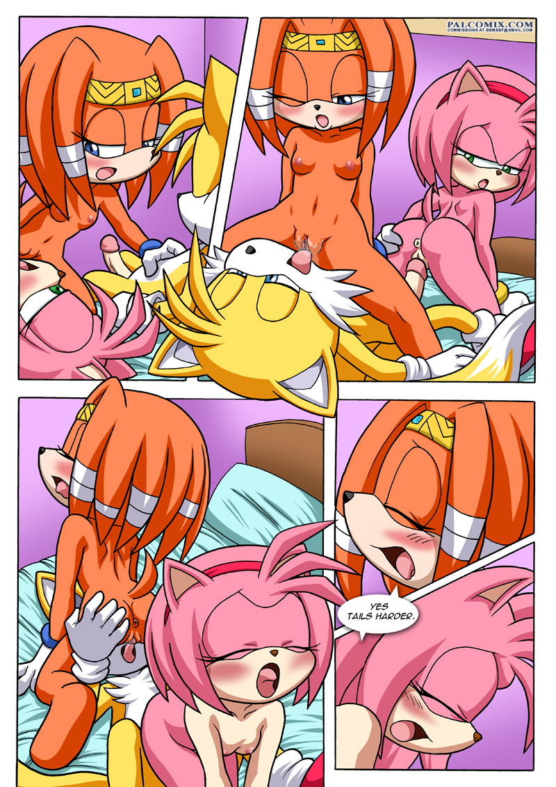 amy_rose anus bbmbbf blush comic group_sex miles_"tails"_prower mobius_unleashed multiple_tails nipples palcomix penis pussy pussylicking sega sex sonic_(series) sonic_project_xxx_3 sonic_the_hedgehog_(series) tail text tikal_the_echidna vaginal