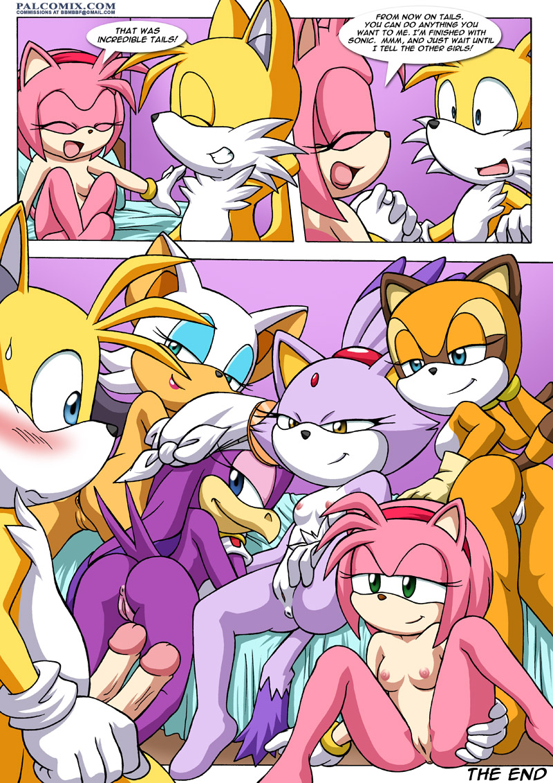 amy_rose bbmbbf blaze_the_cat comic marine_the_raccoon miles_"tails"_prower mobius_unleashed palcomix rouge_the_bat sega sonic_(series) sonic_project_xxx_3 sonic_the_hedgehog_(series) wave_the_swallow