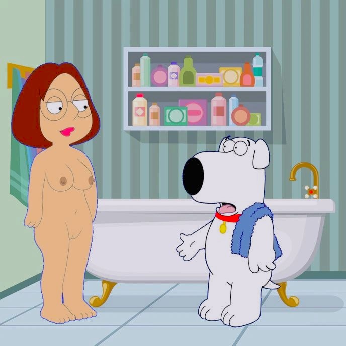 breasts brian_griffin erect_nipples family_guy glasses meg_griffin nude shaved_pussy thighs
