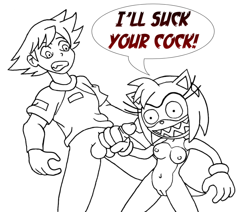 amy_rose bottomless breasts chris_thorndyke erect_nipples erection hairless_pussy handjob king_boom_boo nipples nude penis pussy retal4 retal4_(artist) small_breasts sonic sonic_team sonic_x spread_legs text