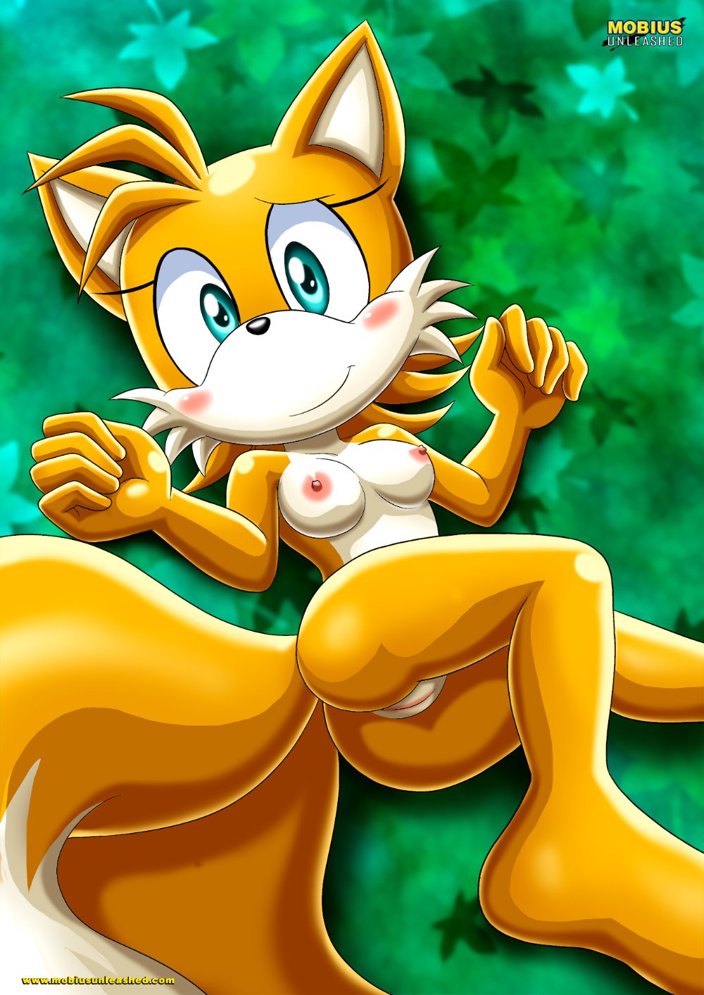 1girl bbmbbf blue_eyes blush female_only genderswap miles_"tails"_prower millie_tailsko mobius_unleashed palcomix sega sonic_(series) sonic_the_hedgehog_(series)