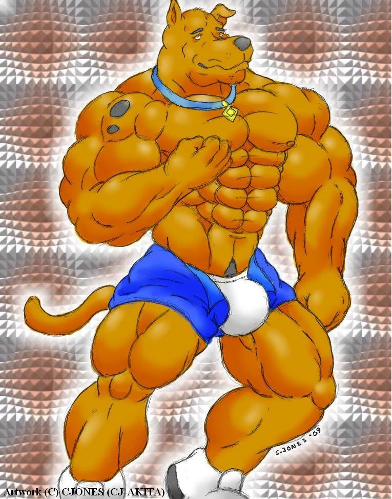 abs buff dog furry male muscle muscles scooby scooby-doo solo