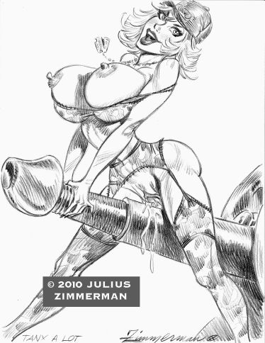 2010 big_breasts breasts cannon dog_tags g.i._joe hat huge_breasts julius_zimmerman_(artist) lady_jaye monochrome pussy stockings straddling
