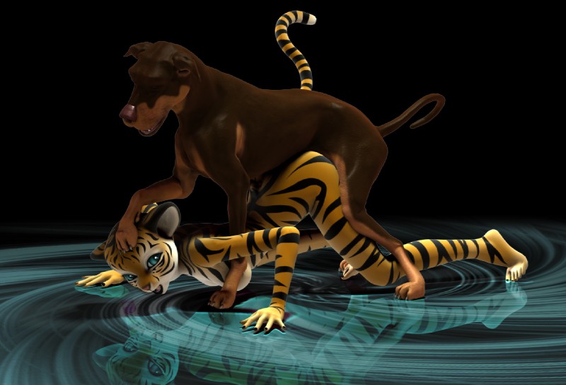 3d 3d_(artwork) all_fours alpha_channel animal_girl animal_sex annonymouse anthro anthro_on_feral beastiality canid canine canis digital_media_(artwork) dog doggy_position domestic_dog duo felid female female_on_feral feral from_behind_position furry hand_on_head interspecies male male/female male_on_anthro mammal original pantherine sex simple_background tiger transparent_background