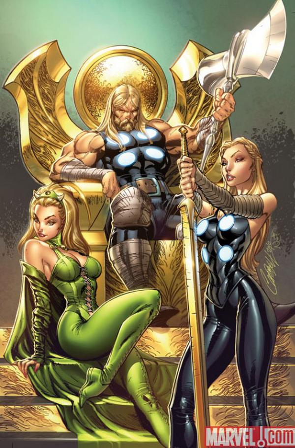 amora_the_enchantress avengers character_request comic_cover j._scott_campbell marvel nei_ruffino official_art tagme thor