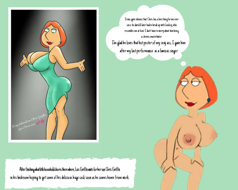 big_breasts chris_griffin family_guy huge_penis incest lois_griffin mother's_duty mother_&amp;_son poster_(object) text
