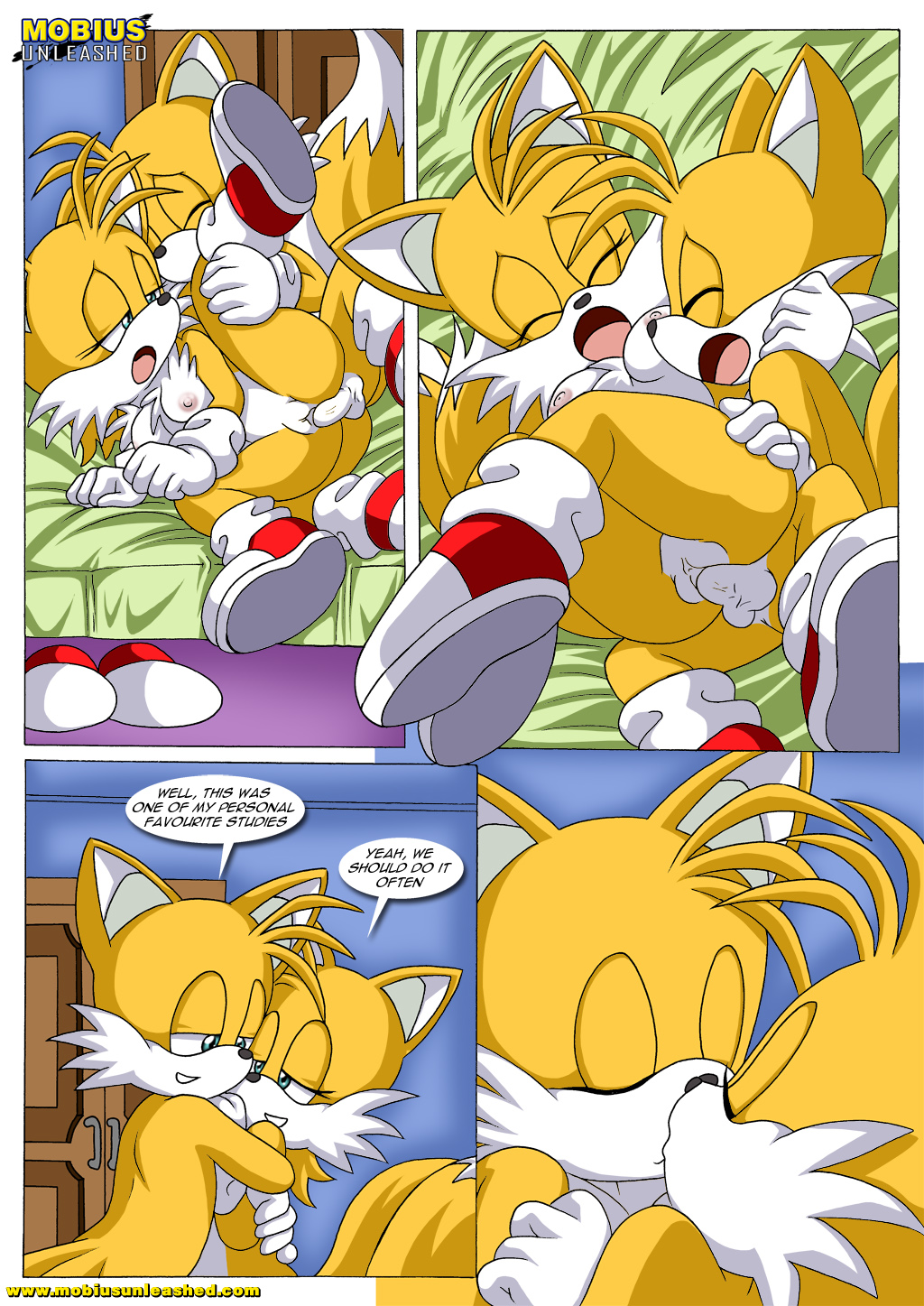ass bbmbbf blue_eyes breasts canine crossgender female fox genderswap kitsune miles_"tails"_prower millie_tailsko mobius_unleashed multiple_tails nipples nude palcomix penetration penis pussy sega sonic_(series) sonic_the_hedgehog_(series) tail tails_study testicles