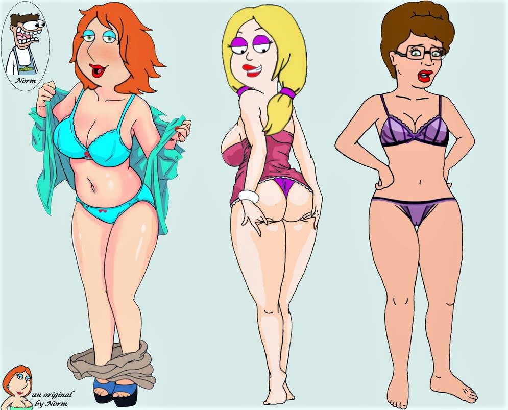 american_dad ass bra cameltoe crossover family_guy francine_smith glasses king_of_the_hill lois_griffin norm normal9648 panties peggy_hill thighs