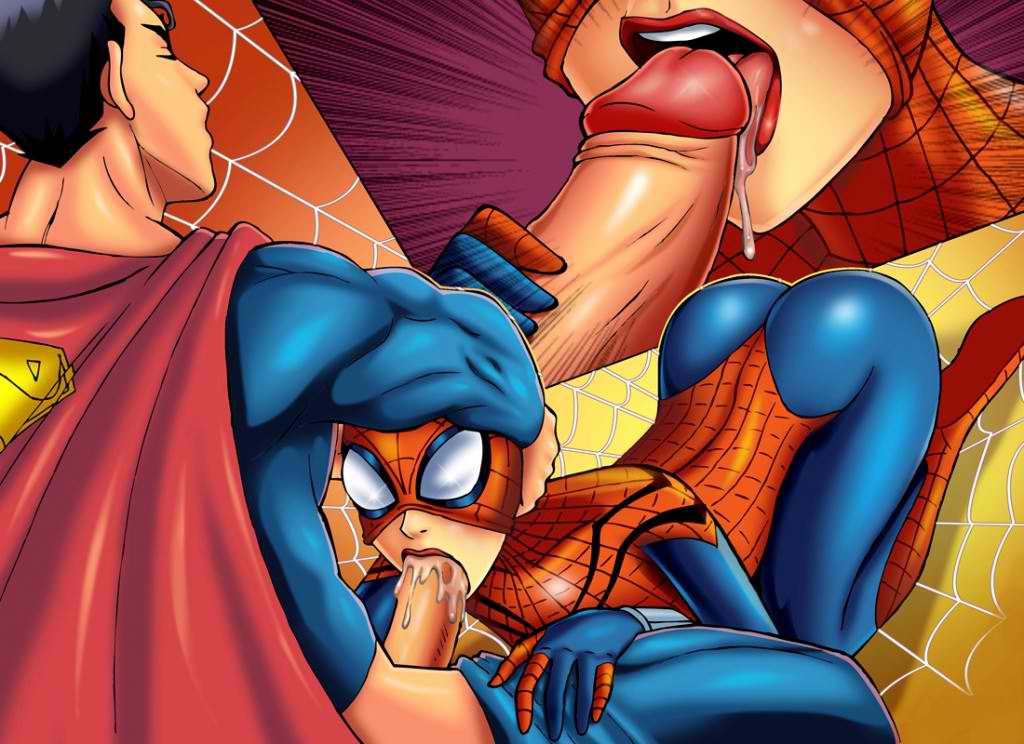 arabatos crossover dc_comics fellatio marvel may_parker mayday_parker mc2 oral spider-girl superman