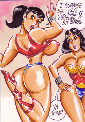 bubble_butt dc_comics funny joe_gravel looking_back nipples shirt_lift wonder_girl wonder_woman