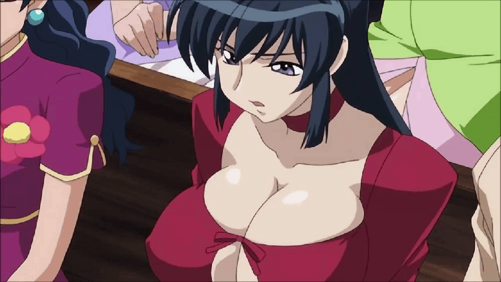 anime between_breasts ecchi fujimura_shizuru godannar huge_breasts phone shinkon_gattai_godannar!!