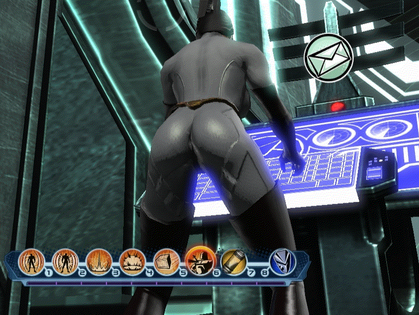 3d animated ass bent_over boots cg computer dc dc_universe_online dcuo gif gloves latex ninja spandex stockings tights typing