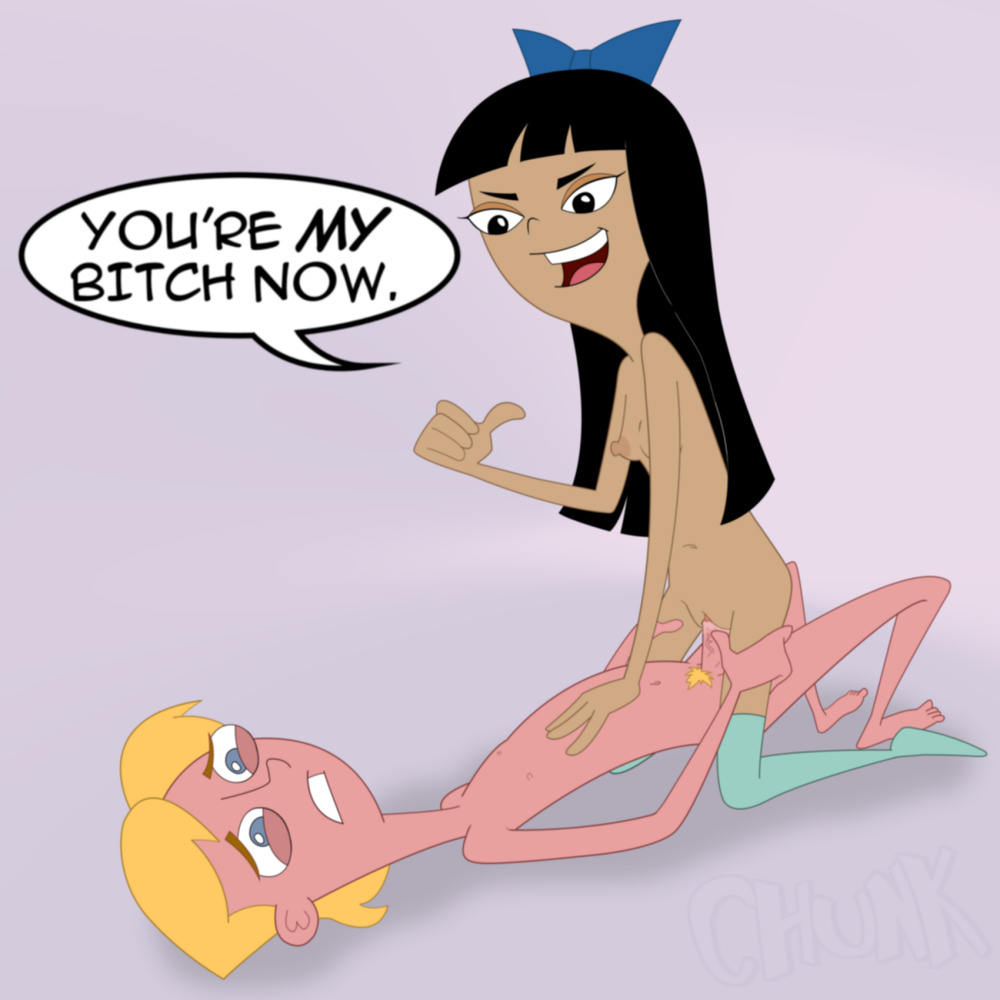 blue_bow breasts chunk disney jeremy_johnson nude phineas_and_ferb small_breasts stacy_hirano stockings