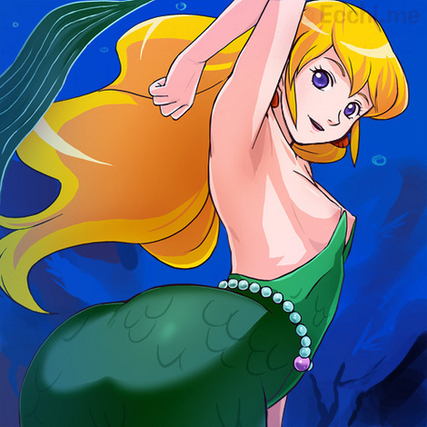 ass blonde_hair marina marina_(anime) mermaid saban's_adventures_of_the_little_mermaid small_breasts