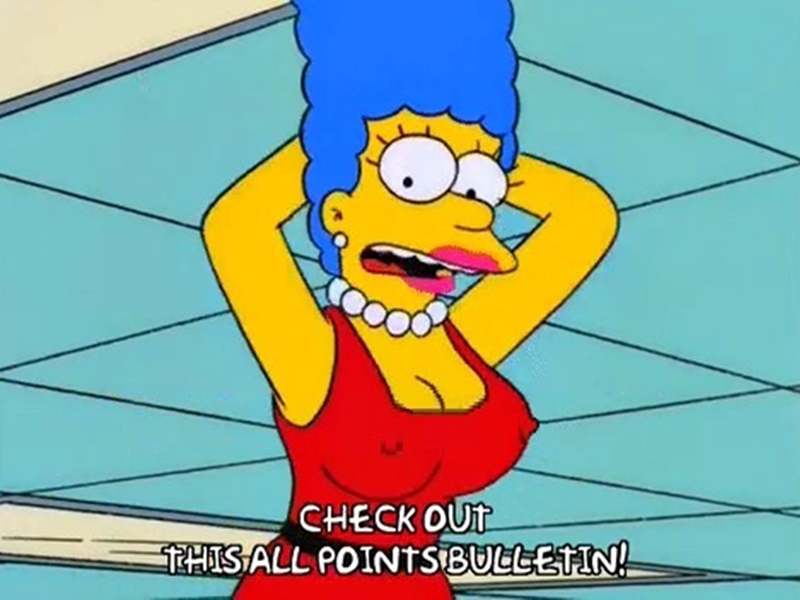 big_breasts edit erect_nipples large_marge marge_simpson nipples_visible_through_clothing the_simpsons