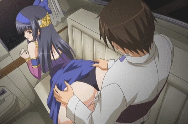 1_boy 1boy 1girl animated animated_gif ass ass_grab back black_hair black_panties car car_interior censored clothed_sex doggy_position doggystyle from_above gif hime-sama_gentei! hime_sama_gentei looking_back motor_vehicle olivia_edywolf panties panties_aside penis poro pussy pussy_juice sex thighs underwear vaginal vehicle