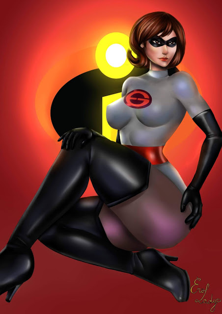 bodysuit boots breasts elastigirl gloves helen_parr mask the_incredibles thighs