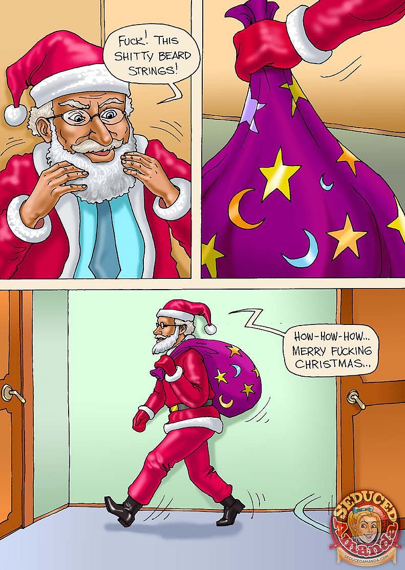 christmas christmas_turkey comic grandfather grandfather_and_granddaughter grandpa_(seducedamanda) santa_costume seducedamanda