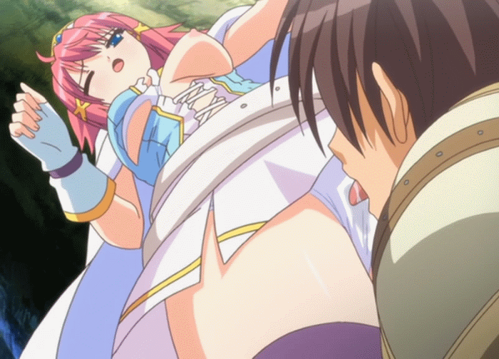 1boy 1girl against_tree ahoge animated animated_gif armor belt blue_eyes blush breasts cape cunnilingus fingerless_gloves from_below gif gloves hair hand_on_another's_head hand_on_head licking magenta_hair magical_girl male man mitsurugi_asuka nipples open_mouth oral outdoors outside panties pink_hair poro purple_legwear pussylicking saliva short_hair thighhighs tiara tongue torn_clothes tree underwear warrior wet_panties white_panties wince wink wizard_girl_ambitious