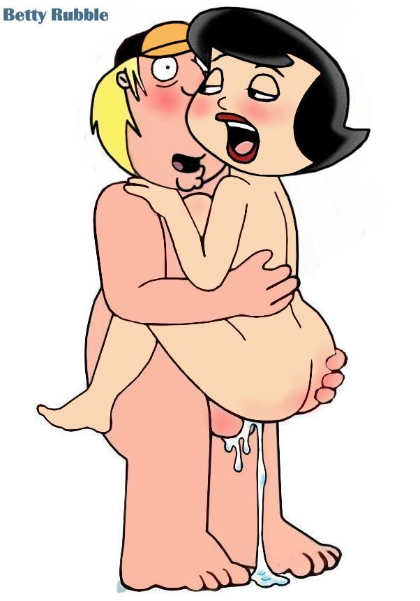 age_difference betty_rubble chris_griffin crossover cum_inside excessive_cum family_guy milf the_flintstones