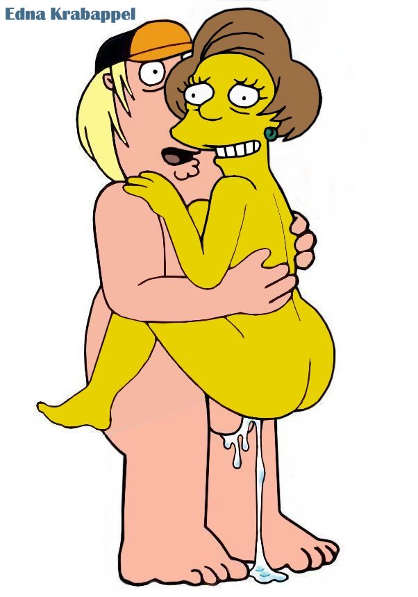 age_difference chris_griffin crossover cum_inside edna_krabappel excessive_cum family_guy the_simpsons yellow_skin